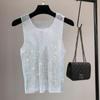 Goddess Diamond Rhinestone Mesh Sleeveless Bling Vest