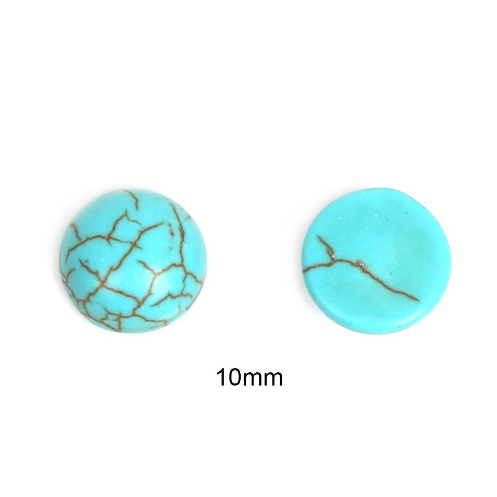 Синтетические бирюзовые белые бусины с круглым камнем, круглые бусины для изготовления ювелирных изделий, браслет, ожерелье, ножной браслет