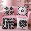 Pixel art print texture Cushion Cover Pillow Case Soft Friendly Fabric  Concealed Zipper