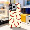 Красный чехол для телефона Chili Art для iPhone 11,12,13,14,15,16,17,Pro,Max,Plus,E,Air,Mini IMD Матовый черный