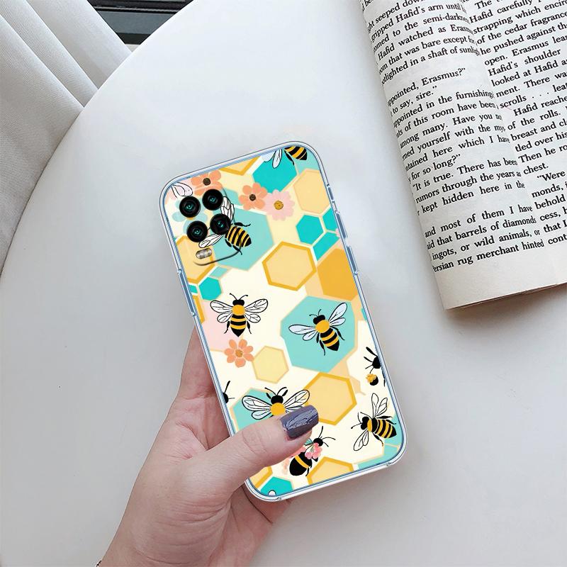 RA3 Art Bees Cartoon Phone Case for Motorola Moto G10 G20 G30 G31 G32 G34 G35 G41 G42 G50 G51 G52 G55 G60 G60S G62 G71 G72 G75