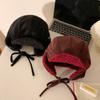 Large Earflap Beanie Hat Women Solid Color Warm Fleece Lined Fashionable Winter Outdoor