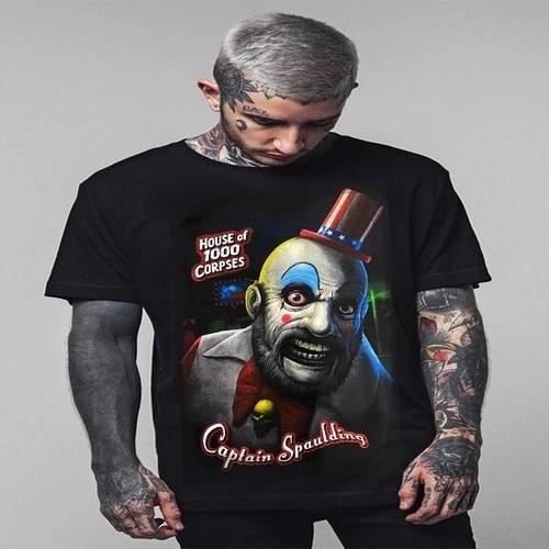 HAUSE OF 1000 CORPSES КАПИТАН СПОЛДИН СТРАШНЫЙ КИНО Футболка Мужская ХЭЛЛОУИН