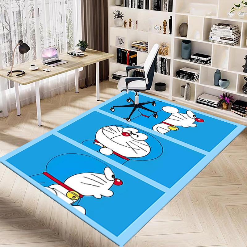 1pc Doraemons Adventure Carpet for Playroom Bedroom Living Room Sofa Home Decor,kids Game Area Rug Non-slip Floor Mat Y7288