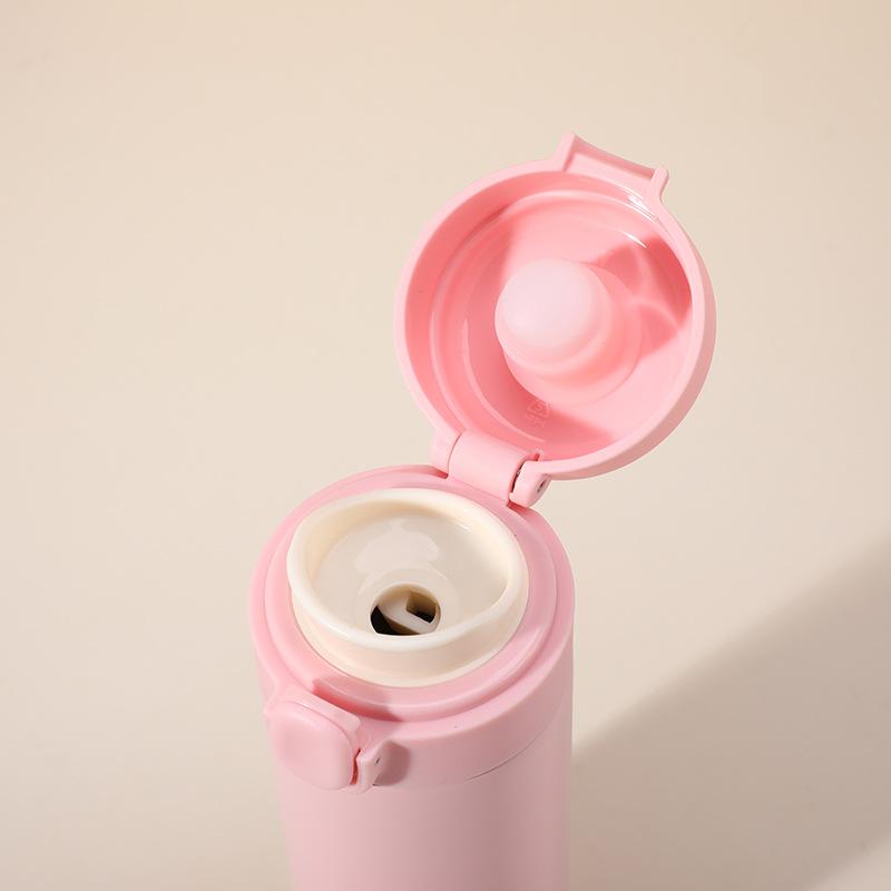Water bottle stainless steel bounce cover thermos cup easy cup student water cup can be printed logo cup