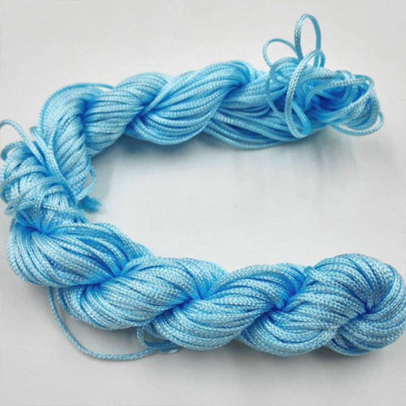 1 мм * 26 м китайский узел браслет нить плетеная веревка DIY нейлоновая веревка красочная нить атласный шнур плетеная веревка полый полиэстер плетеный браслет из пряжи