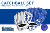 Yokohama DeNA BayStars x GP (врач общей практики) Набор бейсбольных перчаток для игры в мяч родитель-ребенок с мягким мячом, набор для правши, сине-белый, 46316