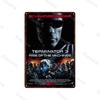 Терминатор 2 Металлическая Пластина Жестяной Знак Классические Фильмы Терминатор Металлические Пластины Декор Дома Настенное Искусство Железная Живопись