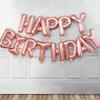 13Pcs/Set Birthday Balloon Rose Gold Color Foil Letter Balloons Set Happy Birthday Decoration Kids Party Supplies