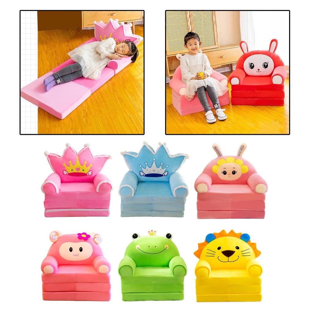Boys Girls Cartoon Couch Chairs Cover Foldable Washable for Living Room Home