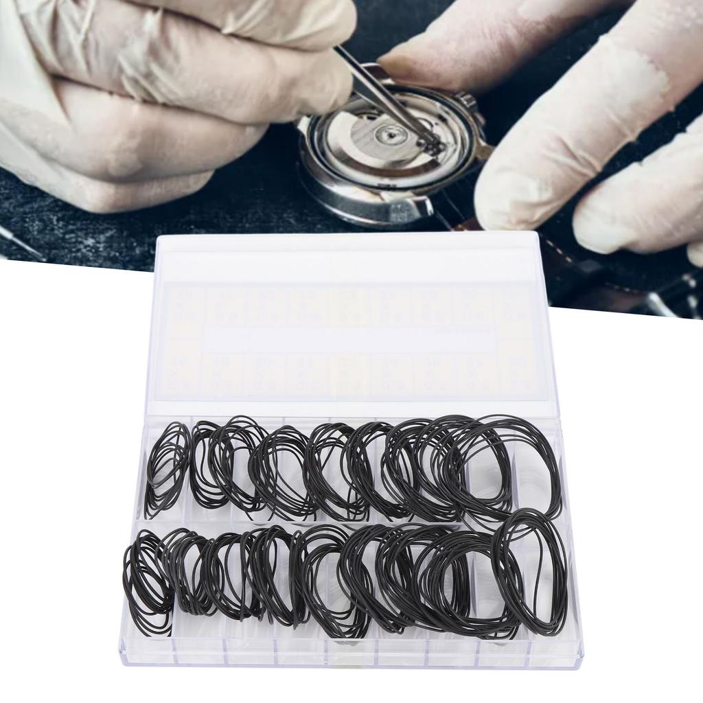 180 шт. прокладок для часов O Ring 18 размеров, резиновые уплотнительные прокладки для задней крышки часов с пластиковой коробкой для ремонта