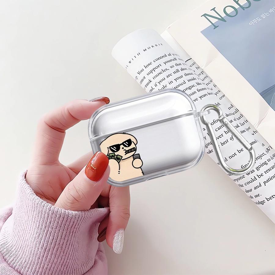 Прозрачные чехлы для наушников Чехол для Airpods 1 4 Pro Pro3 2 Pro2 3 Пары Собака Кошка Крутые