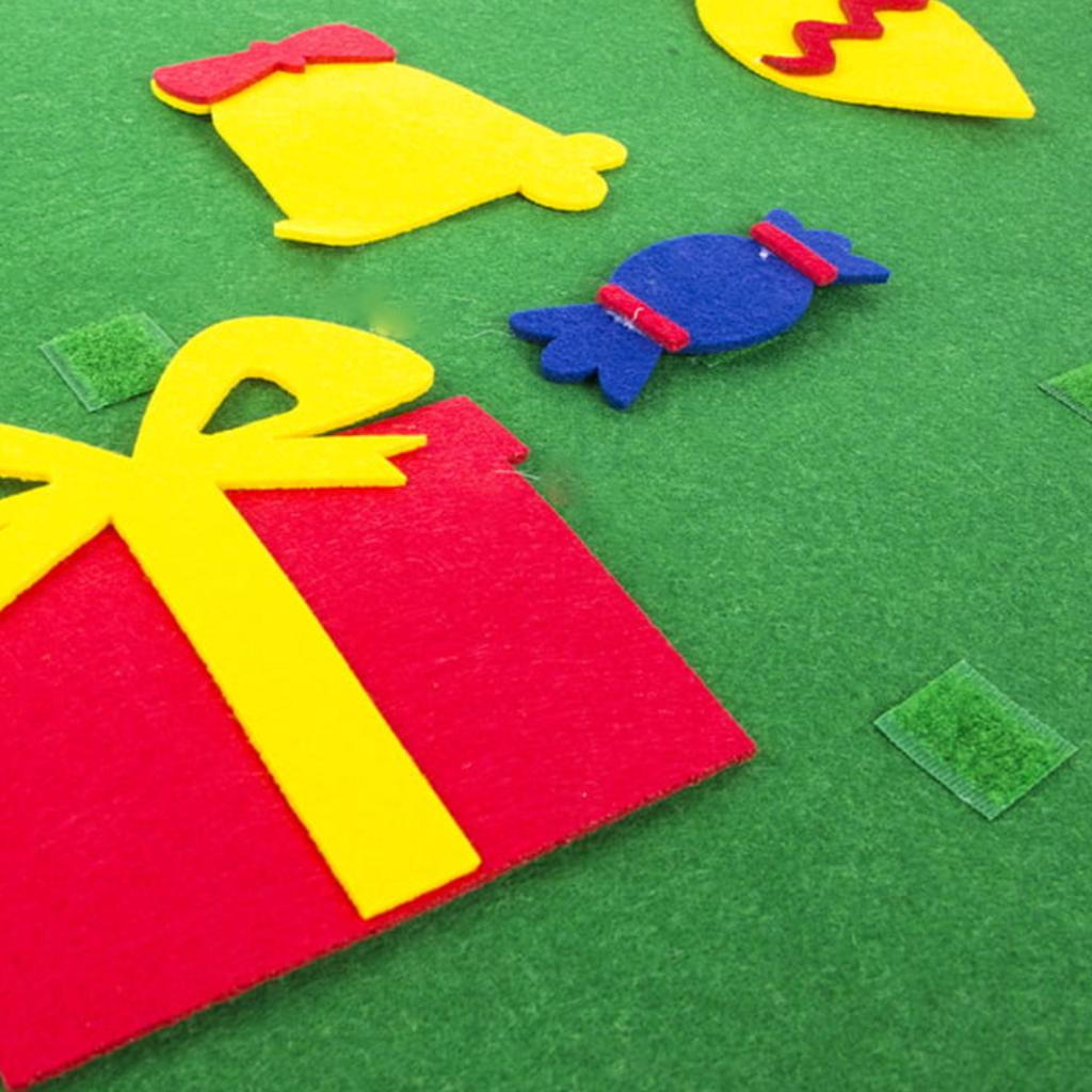 Felt Christmas tree with turnip decorations for children, artificial felt Christmas decorations, diy