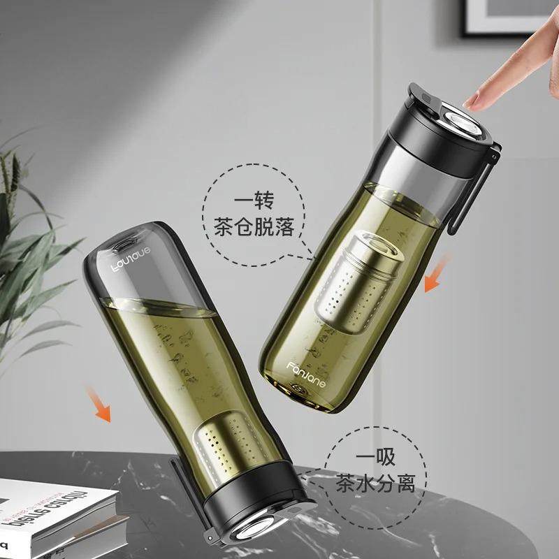 FANJANE Магнитная кружка для чая с магнитной заваркой - от -20 до 100℃ БЕЗ BPA 1000 мл Спортивная пластиковая бутылка-кружка TRITAN с фильтром