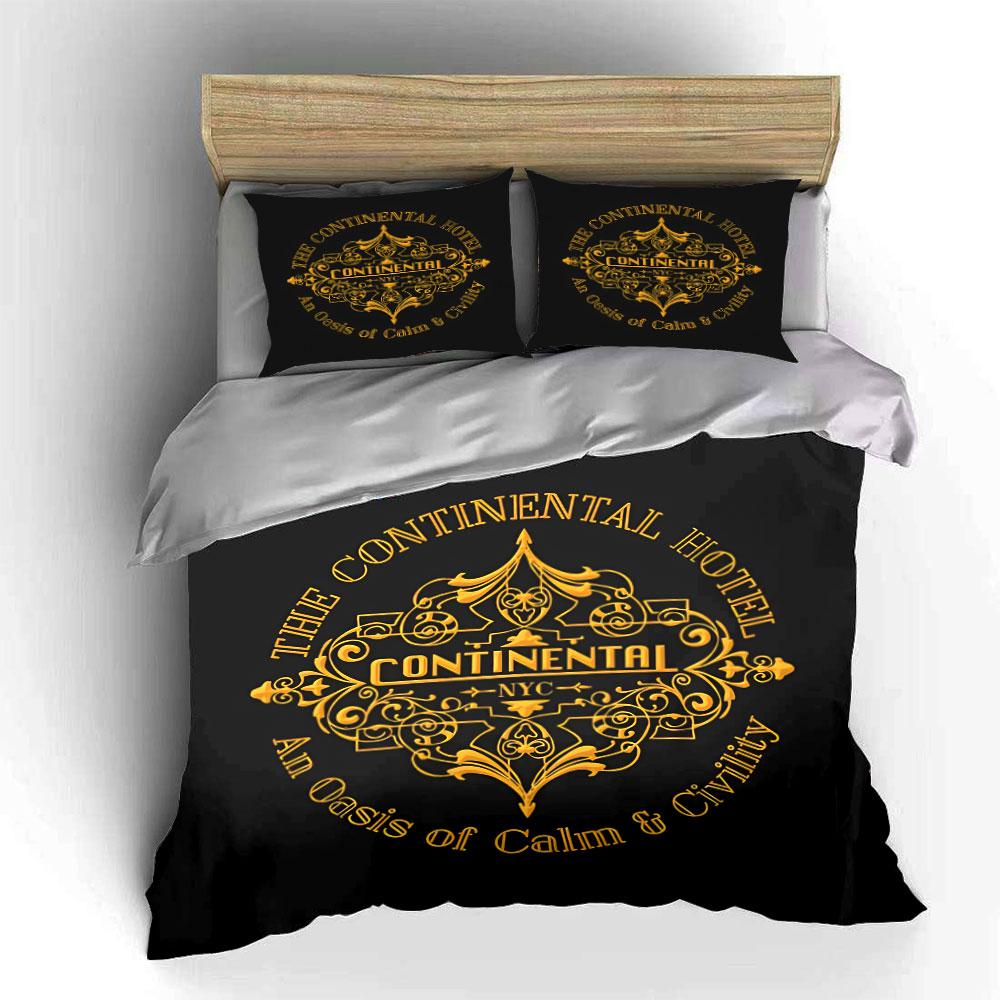 Continental Hotel Art Pattern Bedding Duvet Cover Set Duvet Cover Pillowcases  (1*Duvet Cover 2*Pillowcases, without duvet insert)