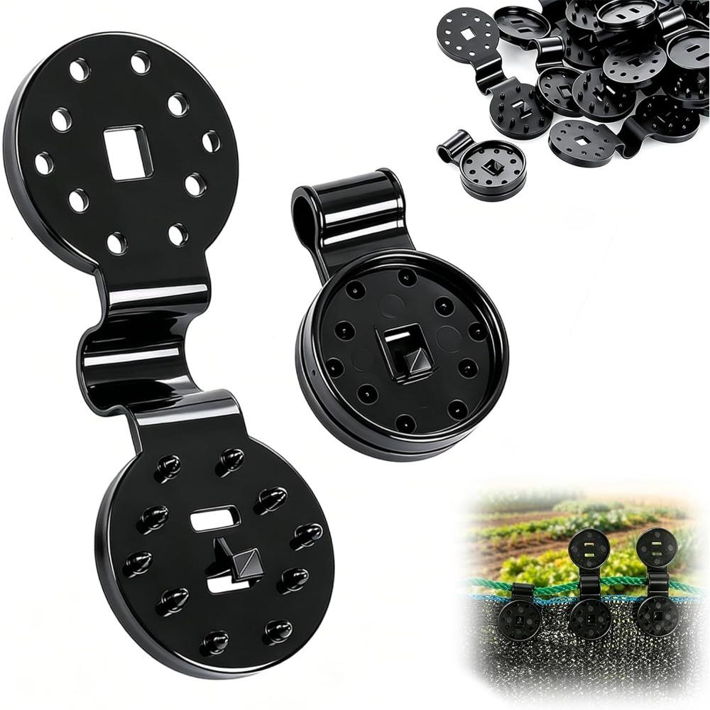 Shade Cloth Clips,2026 New Heavy Duty Round Plastic Lock Grip,Upgrade Windproof Fix Clamps(50Pcs)