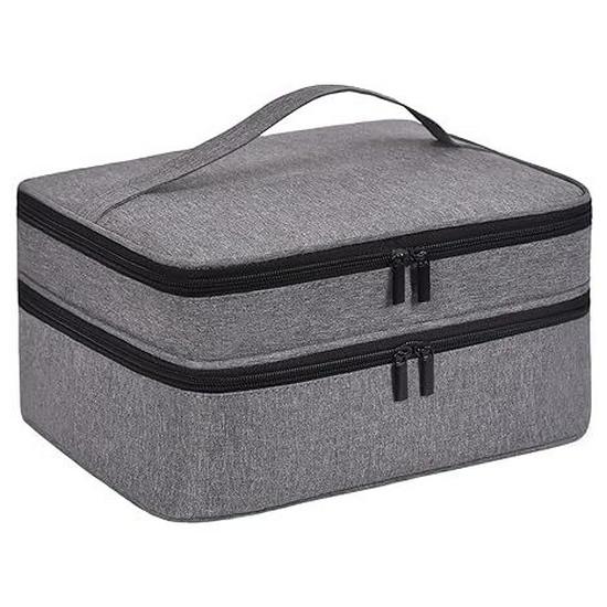 Double-Layer Large-Capacity Makeup & Essential Oil Storage Bag
