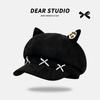 Warm Beret Cap Bow Painter Beret Hat Cute Winter Hat  Women