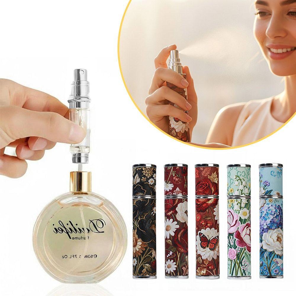 Floral Spray Bottle 10ml Cosmetic Container Portable Ultra-fine Mist Fragrance Container Travel