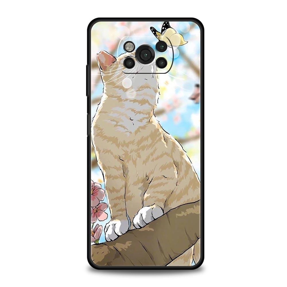 Модный чехол для телефона с милыми котами для Xiaomi Poco X3 NFC M3 F3 F4 M4 X4 Mi Note 12T 12 Pro 10 11 Lite 10T 5G 11T 9T 11i мягкий чехол