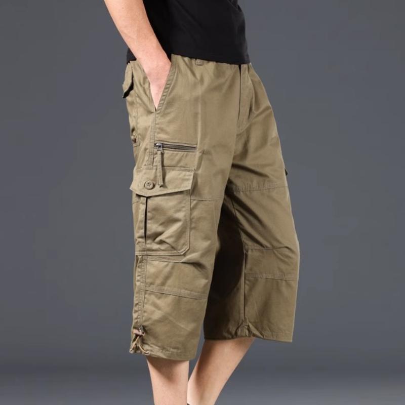 Men's Work Pants Casual Shorts with Pockets Men's Knee Length Summer Sports Shorts