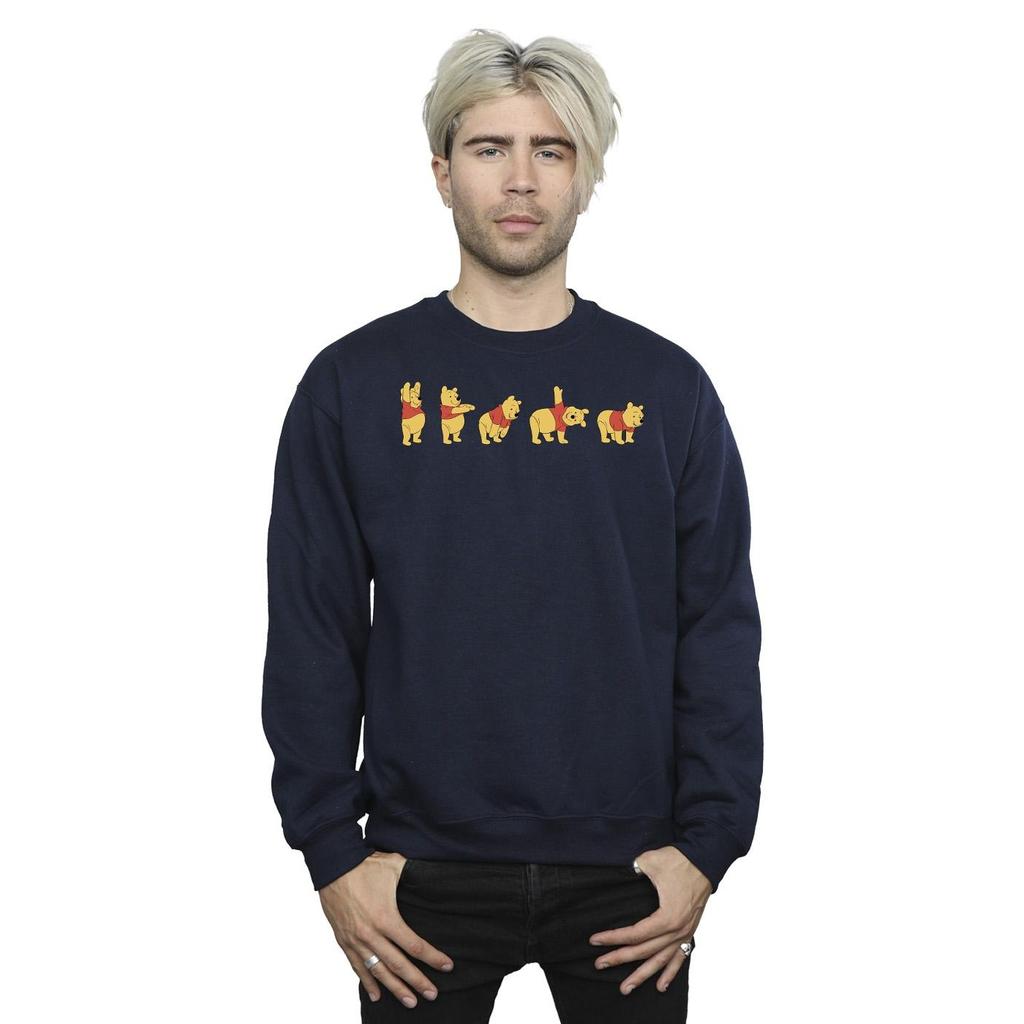 Disney Mens Winnie The Pooh Stretching Sweatshirt