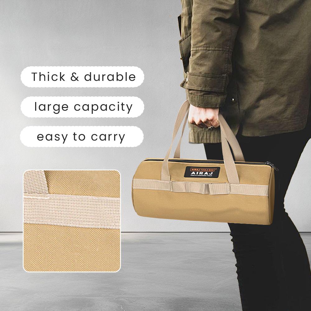 AIRAJ Canvas Ground Nail Storage Bag Portable Hammer Carry Bag Large Capacity Waterproof Tool Bag Organizer Camping Supply