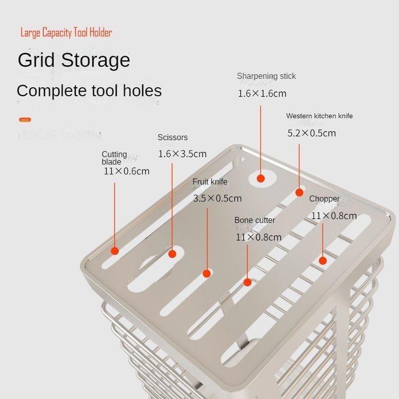Держатель кухонного ножа из нержавеющей стали 304, держатель кухонного ножа, стеллаж для хранения, кухонная дренажная столешница, держатель овощного ножа, стеллаж для хранения