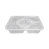 Disposable 4-Compartment Meal Prep Containers with Lids