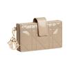 Dior Lady  Fashion Elegant Woven Pattern Patent Calfskin Card Holder Women Card Holder Beige S0074OVRB-M116