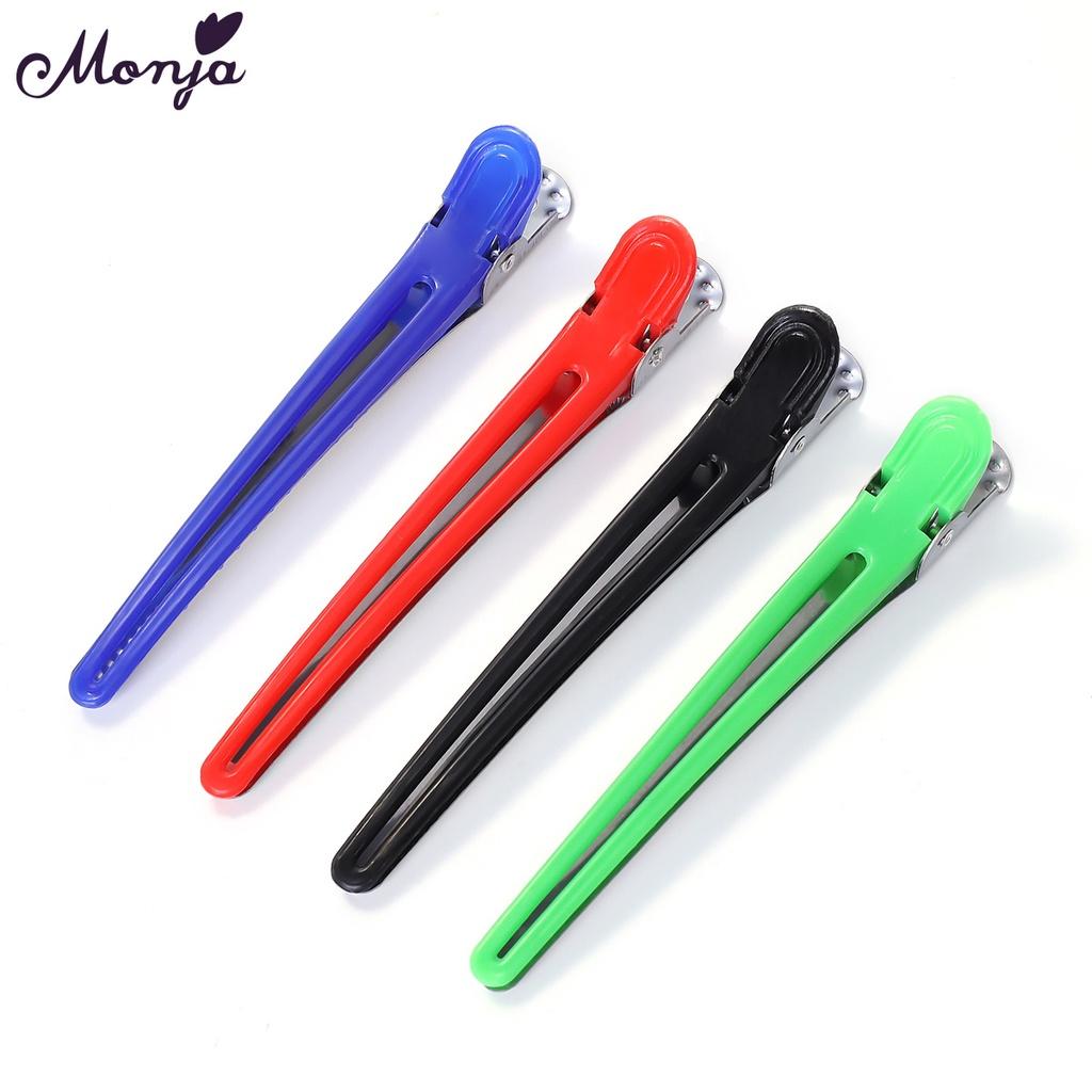 monja Заколки для волос, держащие прическу для парикмахерской, плоские заколки для волос с утиным ртом, аксессуары для резки с одним зубцом, парикмахерские ролики с самозахватом, инструменты для поставок