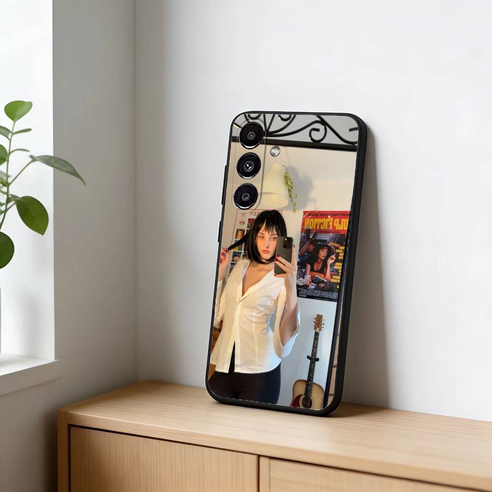 P-pulp fiction mia wallace costume Phone Case For Samsung Galaxy A91,80,73,72 ,71,53,52,32 ,31,22,21s,20,Soft Black Case