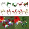 5Pcs Lovely Light Up Headband Xmas Glowing Headwear Festive Christmas Party Supplies Creative Hair Ornament Accessories