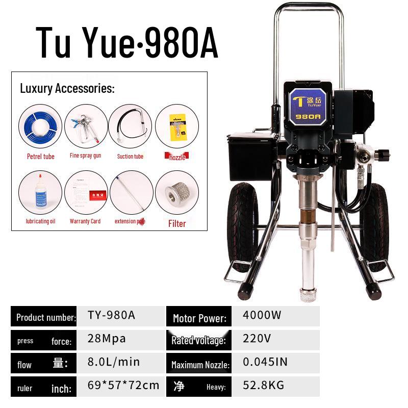 Waterproof Polyurethane Paint Sprayer with High-Pressure Ceramic Pump