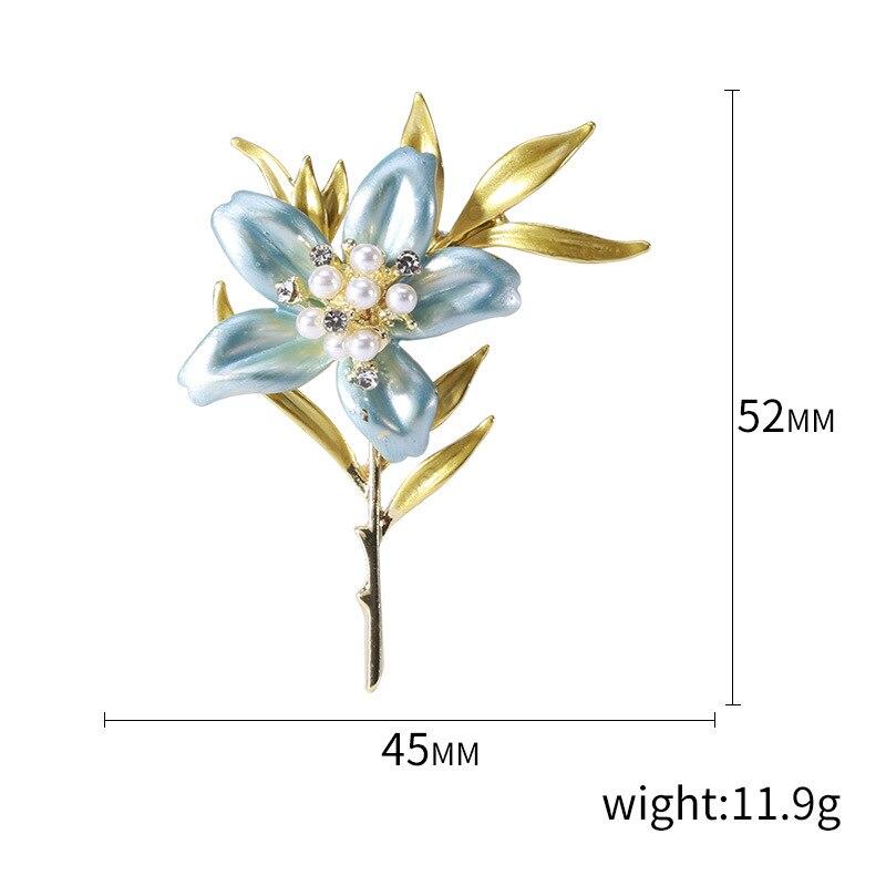 Blucome New Artistic Peach-blossom Brooch Gentle Fresh Flower Plant Pin Women Party Office Brooch Pin Gifts