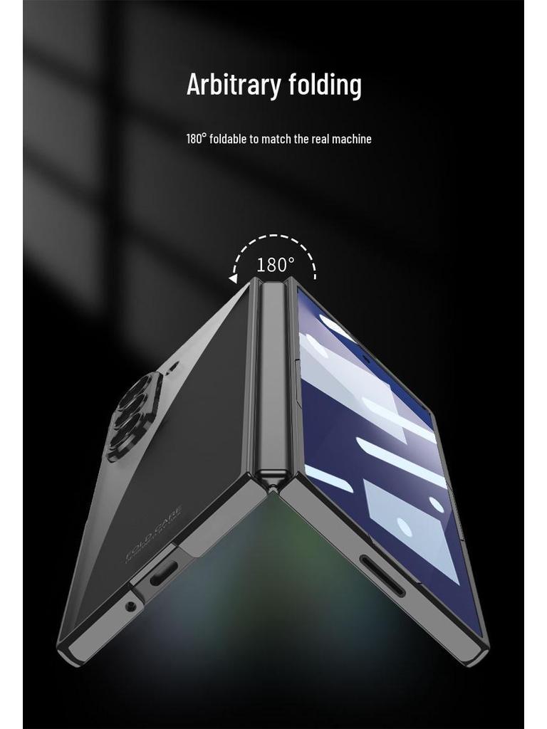 Прозрачный гальванизированный жесткий чехол Samsung Z Fold7 - Защитный складной дизайн с точной резкой