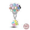 Newest Charm Bead Air Balloon Colorful Copper Love Family Dangle Fit Necklace Bracelet Diy Jewelry