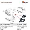 Клипсы подкрылка переднего крыла бампера Toyota Camry 47749/5387933030