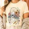 Free Spirit Comfort Colours Shirt Flower Skull Tshirt Floral Skulls T-shirt Skeleton Shirt Gothic Shirt Boho Gift For Her Dreamcatcher Tee