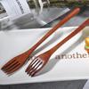 Kitchen Salad Wood Cooking Japanese Style Eco-friendly Cutlery Dinnerware Tableware Wooden Forks