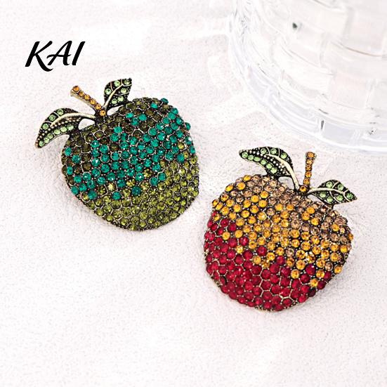 Bag Decorative Pin Rhinstone Fruit Brooch for Women, Shape Alloy Lapel Pin, Clothing Jewelry Accessories Wedding Party Prom