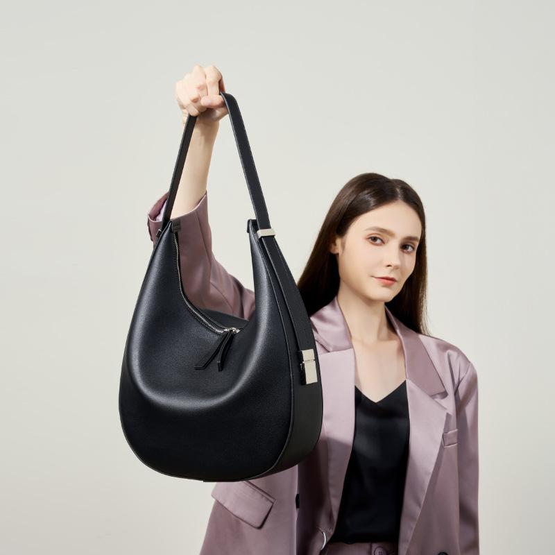 Сумка-подмышка из коровьей кожи Niche Design для женщин, сумки через плечо, переносная кожаная сумка в форме полумесяца