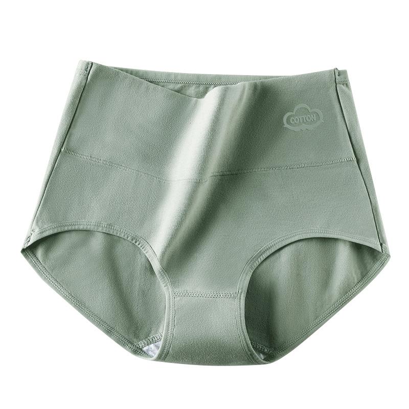 Графитовое антибактериальное нижнее белье из чистого хлопка, трусы-слипы с принтом с высокой посадкой, женское антибактериальное нижнее белье с высокой посадкой