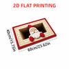 Absorbent Surface Santa Door Mat 2D Flat Christmas Bath Mat Gifts Christmas Floor Mat  Bathroom Use