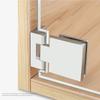 Zinc Alloy Self-closing Wardrobe Cupboard Frameless Clamp Furniture Accessories Glass Door Hinge Cabinet Door Hinge