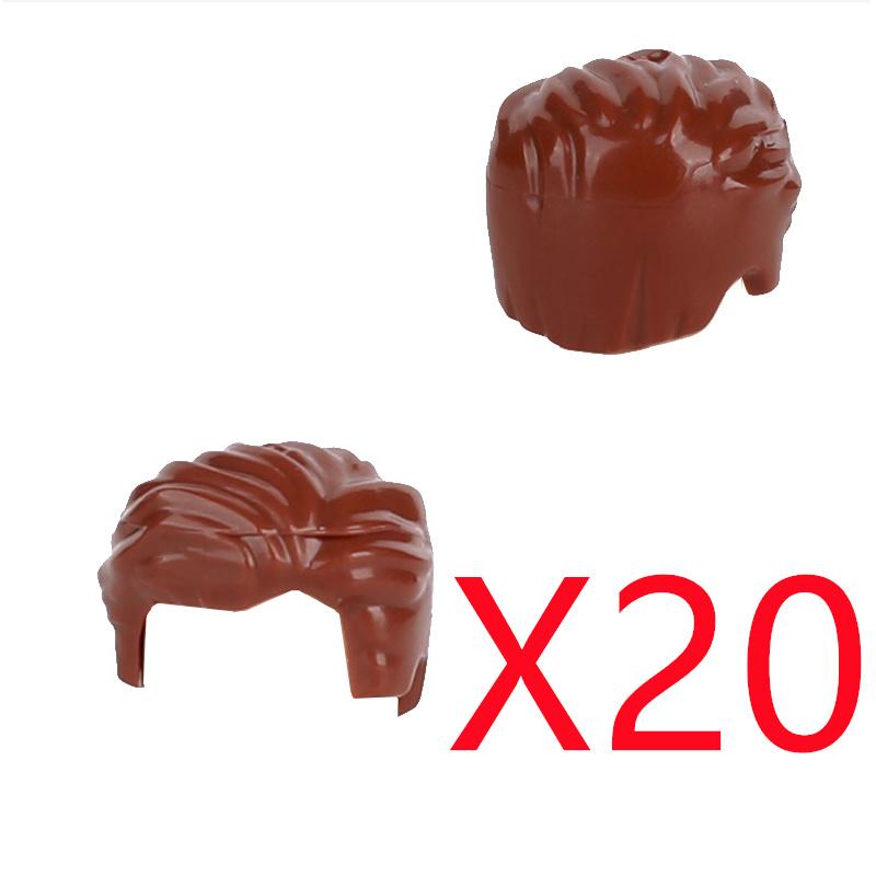 MOC Городские строительные блоки Части тела фигурок Креативные аксессуары Длинные волосы Коричневые Черные Золотые Мини-кирпичики Совместимая игрушка Подарок k030