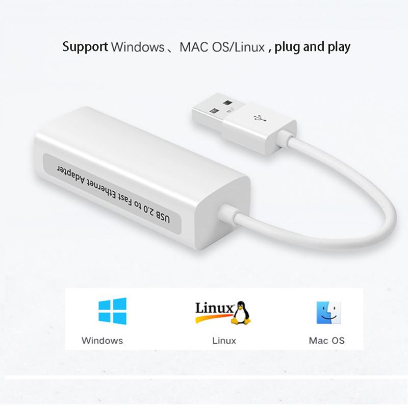 Micro USB2.0 USB To RJ45 Ethernet Cable Splitter Extend Adapter 100Mbps Network Card for Tablet Laptop PC Computer Android