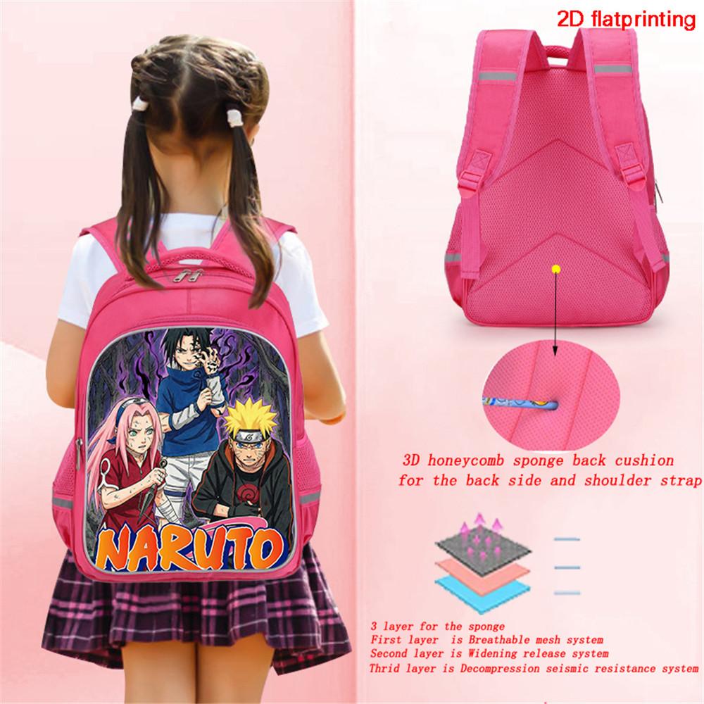Детский рюкзак NARUTO, Школьный рюкзак, Прочный повседневный рюкзак с множеством отделений, Для школы и повседневного использования, для мальчиков и девочек, возраст 6-10 лет