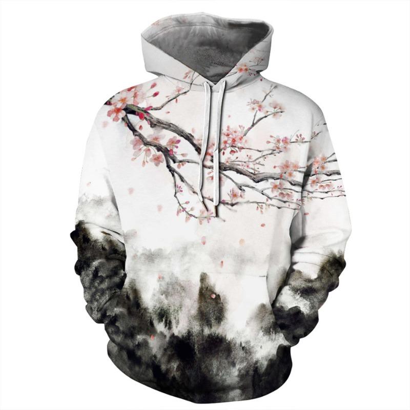 Lattice Vortex японский Great Wave Off Kanagawa Plum Blossom 3D принт мужские толстовки женские толстовки с капюшоном пуловер одежда S-3XL