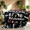 Custom Name Personalized horror theme Print Blanket, Home Decor, Bedroom, Sofa, Camping, Couch, Gifts for Birthday Christmas